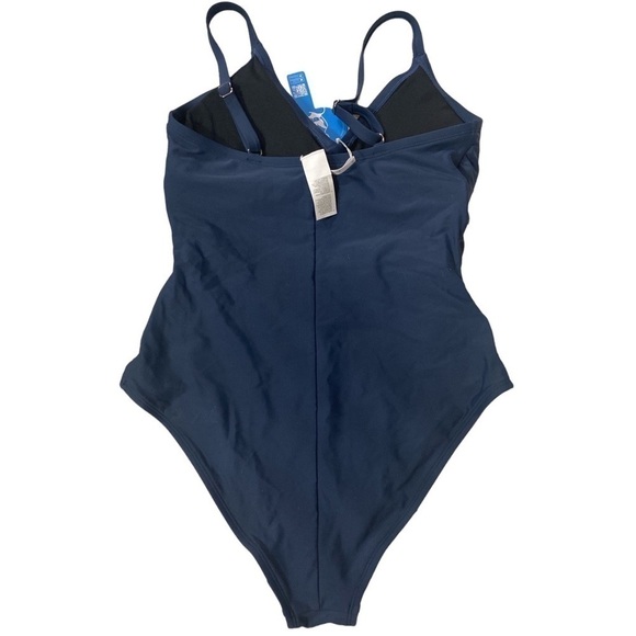 Navy Blue One-Piece Swimwear Size OX (a fit between Xxl & 1X) NWT - Picture 2 of 11
